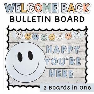 Welcome Back to School Bulletin Board Kit - A Boho September Bulletin Board