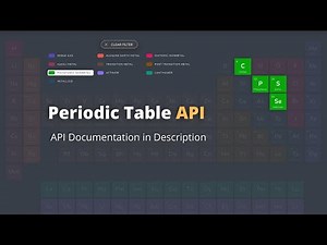 Periodic Table API with Documentation