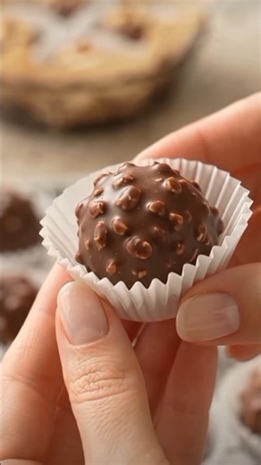 Homemade Ferrero Rocher 🍫 Chocolate Dessert 🤎 | Satisfying Food #Shorts #ferrerorocher #satisfying