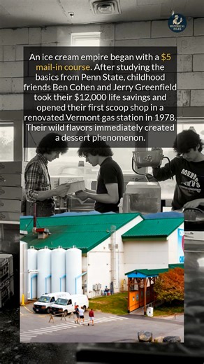 A global ice cream empire began with a 5 dollar mail-in course and a renovated gas station. #history #didyouknow #facts | Historical Files