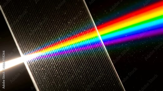 Light Spectrum Refraction Through a Glass Prism