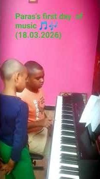 Paras's first day of music 🎵 #youtubeshorts #feedshorts #song #music #shortvideo #myvideo #cat