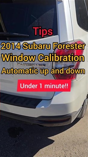 Subaru Window Calibration under 1 min