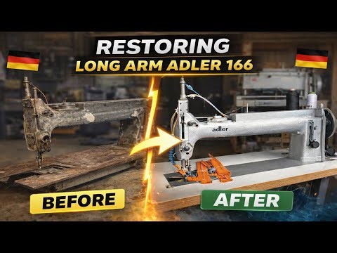 Restoring a long arm Adler 166 heavy duty zig - zag sewing machine