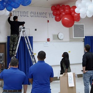 628K views · 1.2K reactions | A look behind the scenes as Jennifer Hudson and other students surprise their former choir teacher, Mr. Nunley. | American Family Insurance | Facebook