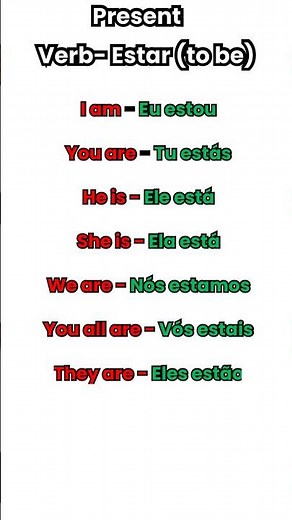 Portuguese Verb Conjugation ESTAR 🇵🇹 #europeanportuguese #learnportuguese #verbconjugation