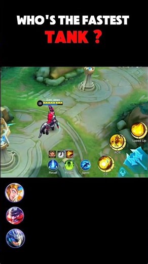 Who's the fastest tank? pt 3 #mobalegends5v5 #moba5v5english #moba5v5pippin #shorts