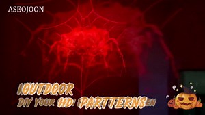 Halloween 3D Dynamic Ghost Spider Hologram Projector Light - Waterproof Outdoor for Window, Ground, Roof, Wall, Cemetery Decor