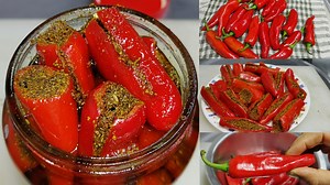 1.9M views · 22K reactions | Lal Mirch ka Bharwan Achar | Stuffed Red Chilli Pickle | Chilli Pickle ingredients:- .400 gm Red Chilli .100 gm aniseed .80 gm mustard seed 2 tsp Fenugreek seeds 2 tsp carom seeds 1 spoon black pepper whole 2 tbsp cumin seeds 2-3 tbsp salt 1 tsp black salt 1 pinch asafoetida 1 tbsp dry mango powder 3 tbsp lemon juice .250 ml mustard oil 1/2 tsp kalunji #chillipickle #redchillipickle #mirchikaachar #picklerecipe #acharrecipe | Cooking With Chef Ashok | Facebook