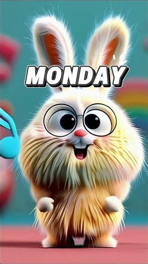 Monday Song for Kids 🎵 | Learn Days of the Week with Wonder Bunny 🐰 | Educational Shorts