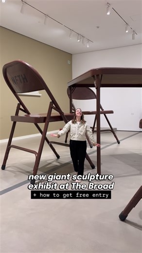 Brittany Van Horne | LA food, fun, & travel on Instagram: "New special art exhibit at The Broad featuring giant sculptures & more! This is a special curated exhibit of art by the late Robert Therrien, the artist responsible for the huge kitchen table & chair set you’ve probably seen all over the internet. “This Is A Story” is available at The Broad now through April 5th. General admission to The Broad is free, while normally this special exhibit has $19 admission. However, every Thursday evening