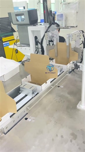 Box lid closing machine#mittiway #automation #trayformer #boxfoldingmachine #giftbox