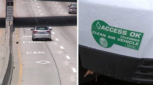 Grace period for using CA carpool lanes ends for Clean Air Decal drivers