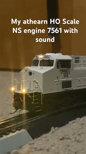My Athearn HO Scale train engine NS 7561 with sound.
