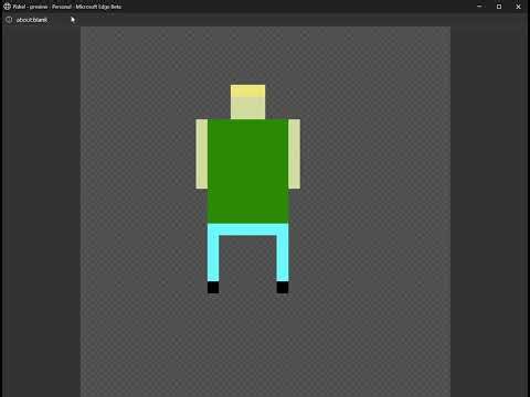 I tried to make an idle character animation with Piskel.