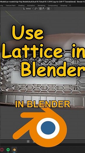 How To Use A Lattice In Blender #blender #3dmodeling #blender3d #carmodeling #lattice #modifier