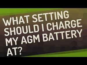 What setting should I charge my AGM battery at?