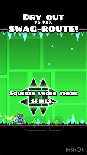 Dry Out secret way/swag route! #geometrydash #gd #shorts