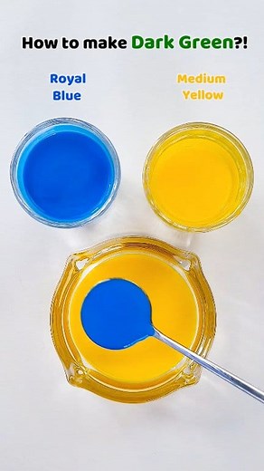 How to make Dark Green?! #colormixing #satisfying #asmr #paintmixing #colortheory #artshorts | Painting Academy