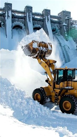Snow Stacking by Wheel Loader
