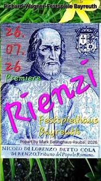 👑🫴RIENZI von RICHARD WAGNER Premiere 26.07.26 Festspielhaus Bayreuth#artist Siegfried Schmidt Koenig