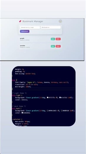 how to build a bookmark manager using html css and javascript #coding #javascript #css