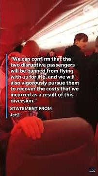 See chaos erupt in the sky as violent brawl forces Jet2 flight diversion