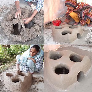 How to make mud clay oven for outdoor cooking-Part-13 | Rana Craft