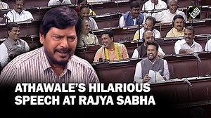 155K views · 4.6K reactions | Ramdas Athawale makes Rajya Sabha MPs burst into laughter in his iconic ‘poetic’ style #RamdasAthawale #funnyspeech #Rajyasabha #Comedy | Asian News International (ANI) | Facebook