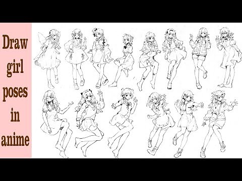 Drawing girls poses in anime | Draw so easy Anime