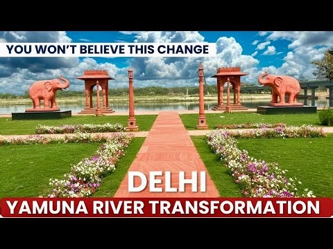 Delhi Yamuna Riverfront 😍 | Vasudev Ghat Transformation & Stunning Waterfront Walk