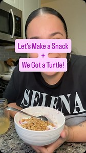 Let’s make a snack We got a turtle lol. #letschat #chatwithme #turtle #newpet #snack #snacktime #yogurtbowl #facetime | Lalarosenyc