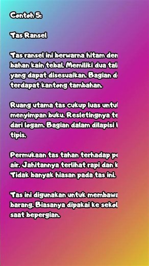 CONTOH TEKS DESKRIPSI OBJEKTIF SINGKAT