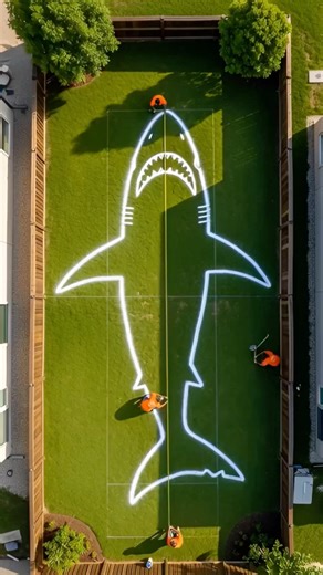 “I Built a Giant Shark Swimming Pool in My Backyard #shorts #ai