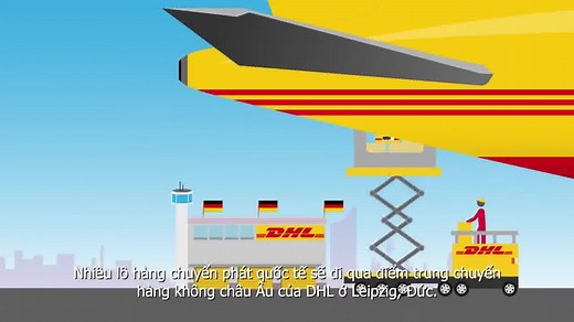 5 bước gửi hàng quốc tế thật đơn giản với DHL Express Việt Nam: • Bước 1: Đăng ký gửi hàng trực tuyến với công cụ MyDHL tại https://bit.ly/2WEqA6u; hoặc liên hệ Tổng đài tư vấn dịch vụ khách hàng (miễn cước): 1800 1530; hoặc đến một trong các điểm dịch vụ của DHL Express tại https://bit.ly/2Zb77Mp • Bước 2: Lô hàng được tiếp nhận và phân loại ở Trung tâm khai thác của DHL Express, trước khi được đưa lên máy bay vận chuyển • Bước 3: Các thông tin cần thiết để thông quan được gửi tự động cho điểm 