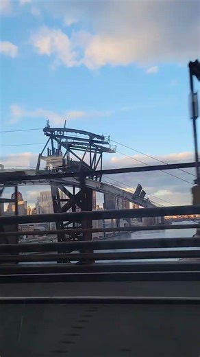 Entering and going over the Queensboro Bridge toward Manhattan