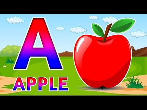 Phonics Song 2 with TWO Words in 3D - A For Apple🍎🍏- ABC Alphabet Songs with Sounds for Children's