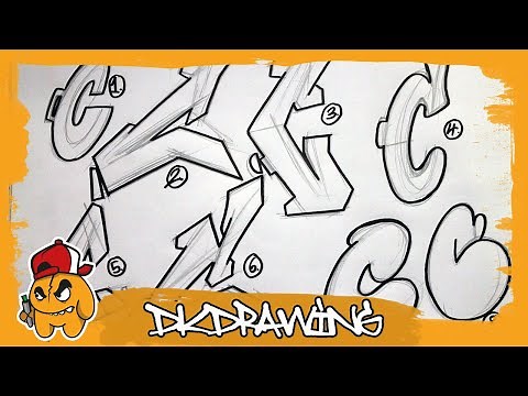 Graffiti Alphabet Letter C - 8 Styles (Rate 1-8)