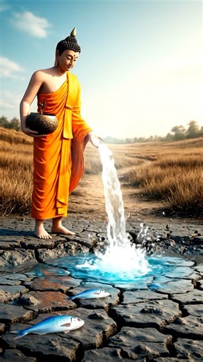 🔥 The Buddha’s Miracle Revives a Dried-Up Fish Pond #buddha #pathofbuddha #buddhism #shorts