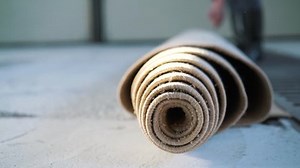 Installing a carpet on the floor