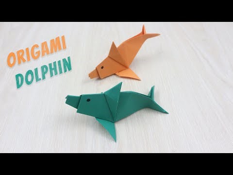 How to Make Origami Dolphin from Paper - Easy Paper Dolphin instructions