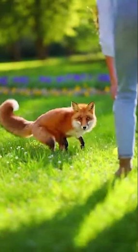 Playful Red Fox Enjoying a Sunny Day 🦊🌿
