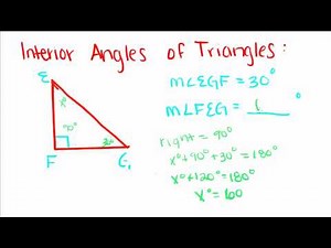 Introduction to Geometry - 7 - Interior Angles of Triangles