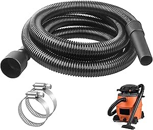 10Ft. Extension Hose Replacement for Shop Vac, Craftsman, Ridgid Wet & Dry Vacuums WD650 WD0950 WD1956 17761 17965 17776, Dust Collection Hose, Wet & Dry Vaccuum Hose Accessories