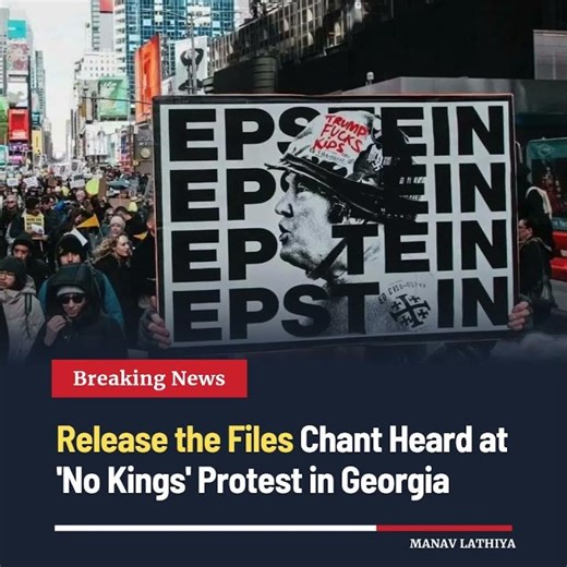 “Release the Files” Chant Echoes at ‘No Kings’ Protest in Georgia #nokings #protest #georgia #shorts