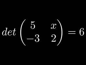 How to Solve a Determinant Equation for x