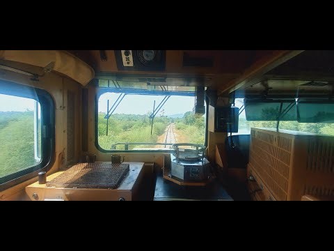 Live view from Locomotive Cab train journey from Train driver cab front view