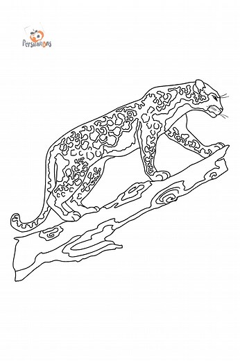 Lindo leopardo dibujo para colorear - Imprime y en Línea