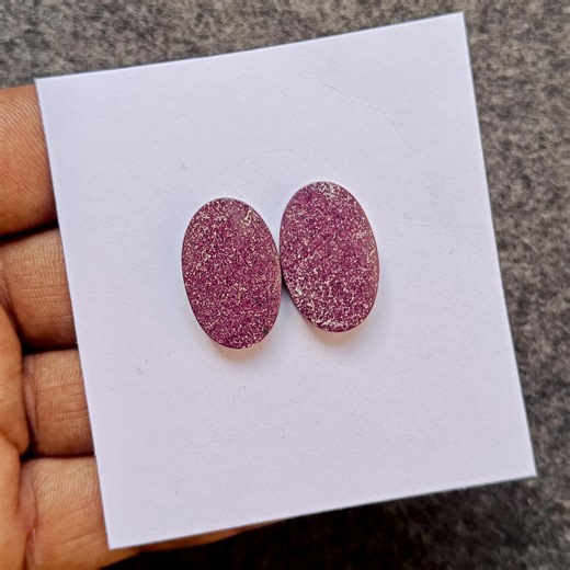 Cobalto Calcite Earring Pair Cabochon : Loose Gemstone for Jewelry Making (15x25mm Oval Shape) - Etsy