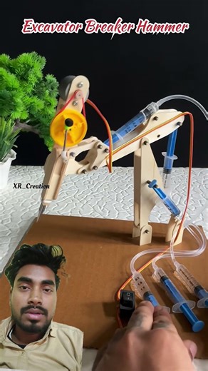 Excavator breaker Hammer * Dcmotor | #tech #youtubeshorts #motor #dcmotorproject #dcmotor #shorts